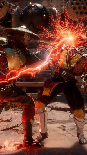Scorpion and Raiden from Mortal Kombat 11
