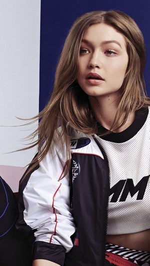 Gigi Hadid wearing Tommy Hilfiger