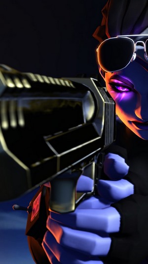 Widowmaker from Overwatch holding a gun