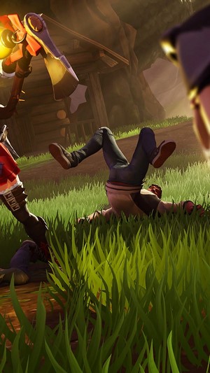 Fortnite Battle Royale characters in a grassy area