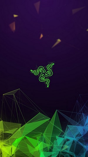 Razer logo abstract geometric background