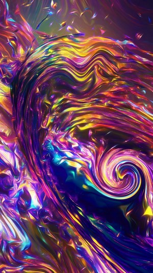 Abstract colorful swirling waves