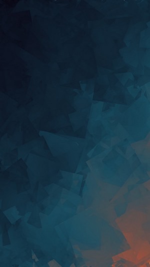 Abstract geometric shapes in dark blue and orange hues