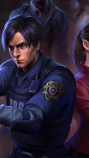 Leon S. Kennedy and Claire Redfield from Resident Evil 2