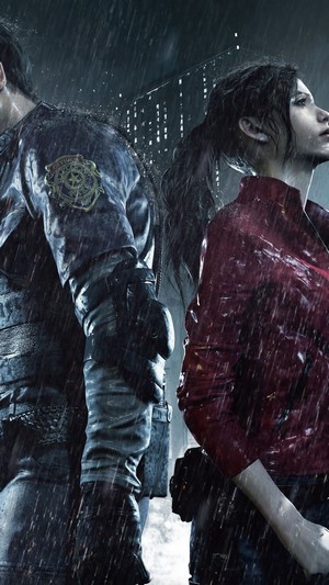 Leon S. Kennedy and Claire Redfield from Resident Evil 2