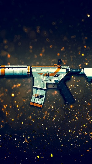 M4A4 Asiimov skin from CS:GO