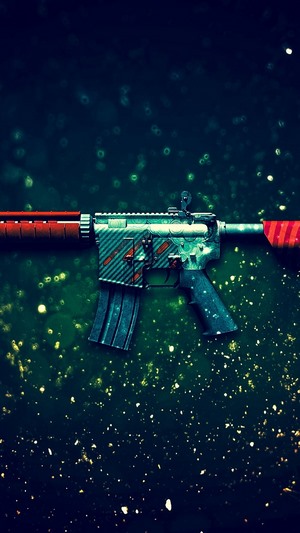 M4A4 Bullet Rain skin from CS:GO