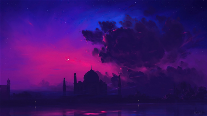 Taj Mahal digital art 4K