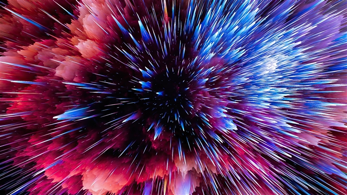 Colorful Explosion Digital Art 4K