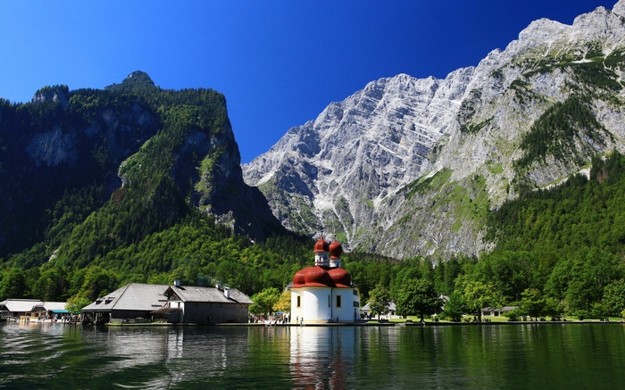 St. Bartholomew's Church on Königssee Lake, Germany