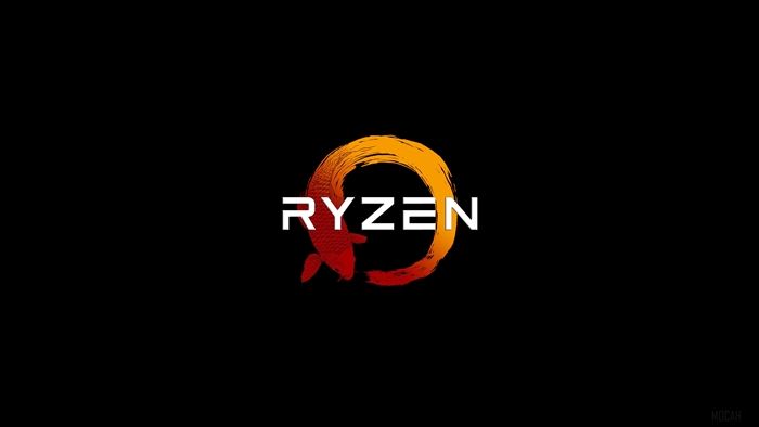 Ryzen Logo with Koi Fish 4K Digital Art