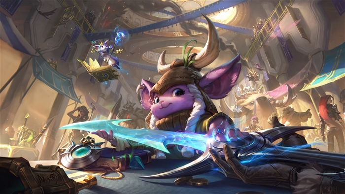 League of Legends champions in a marketplace