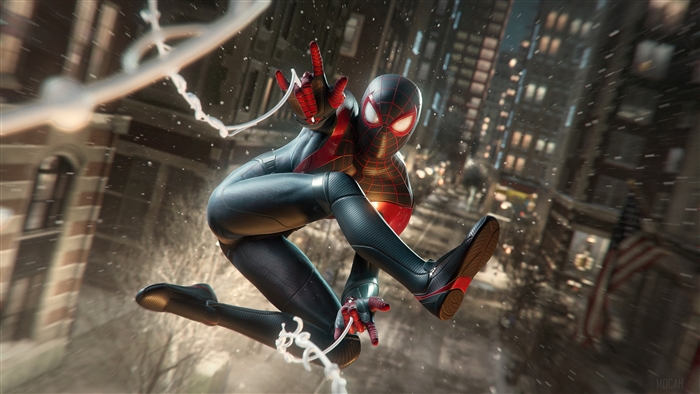 Marvel's Spider-Man: Miles Morales Web Shooting in City 4K