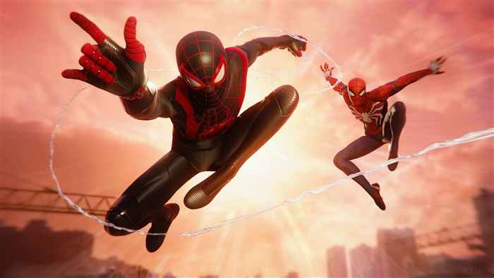 Marvel's Spider-Man Miles Morales and Peter Parker 4K Action