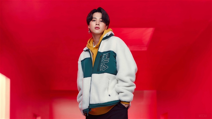 Jimin from BTS in Fila Jacket 4K