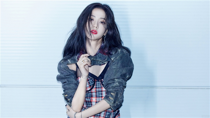 Jisoo from BLACKPINK in Chic Plaid Outfit 4K