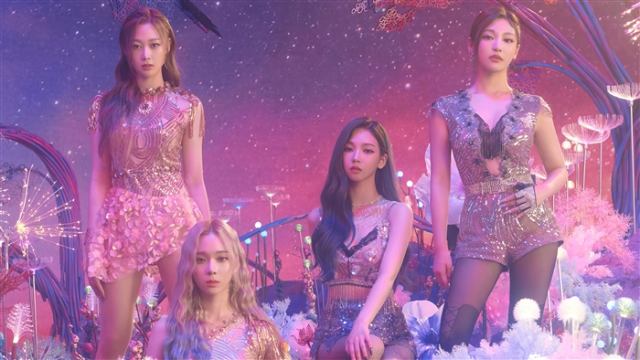 Aespa K-pop Girl Group in Winter Fantasy 4K