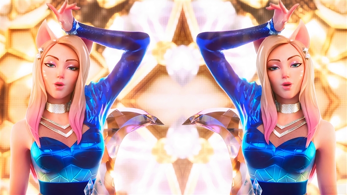 KDA Ahri All Out 4K Vibrant Digital Art