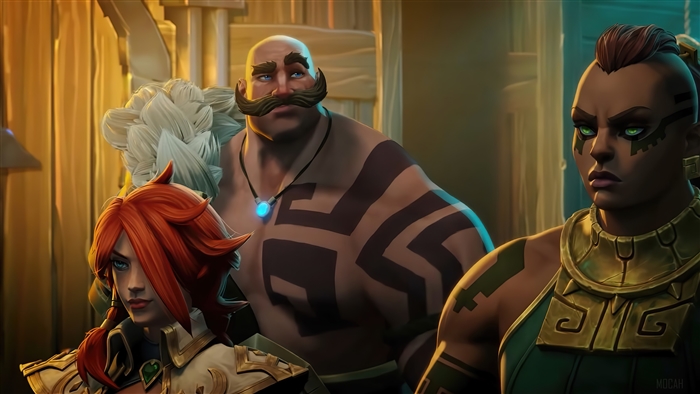 Miss Fortune, Braum, and Illaoi from Ruined King