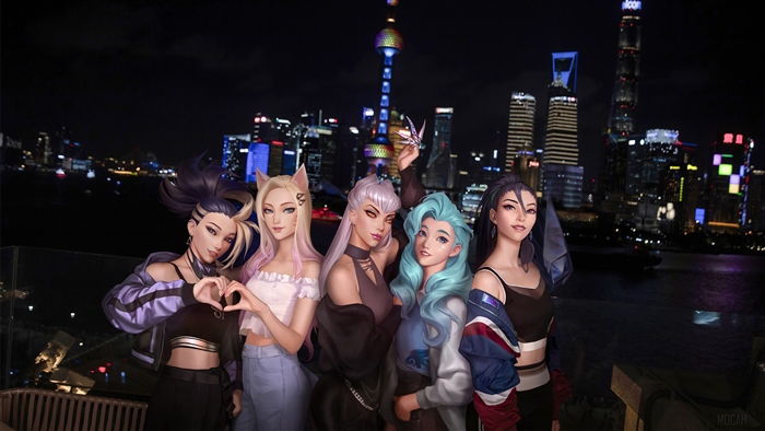 KDA League of Legends 2020 Group Portrait 4K