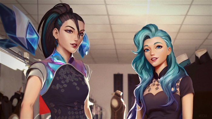 Kai'Sa and Seraphine from K/DA League of Legends 4K