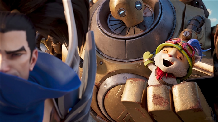 Teemo and Blitzcrank from League of Legends Wild Rift 4K