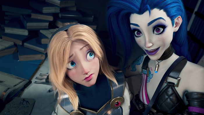 Jinx and Lux from League of Legends Wild Rift 4K