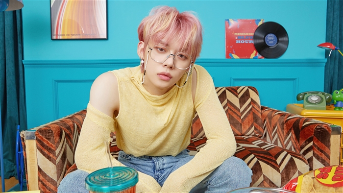 Yeonjun from TXT wearing glasses
