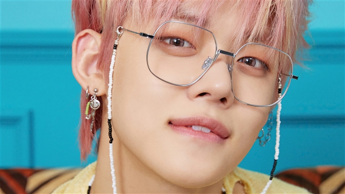 Yeonjun from TXT wearing glasses