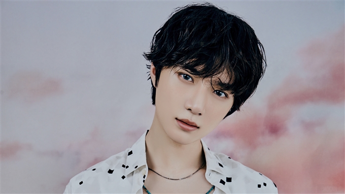 Beomgyu from TXT in a photoshoot
