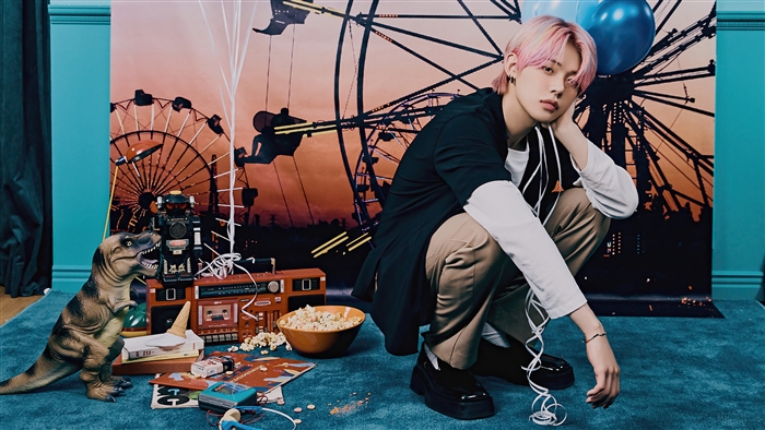 Yeonjun of Tomorrow X Together Photoshoot with Ferris Wheel