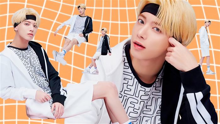 Taehyun from TXT in Blue Hour concept