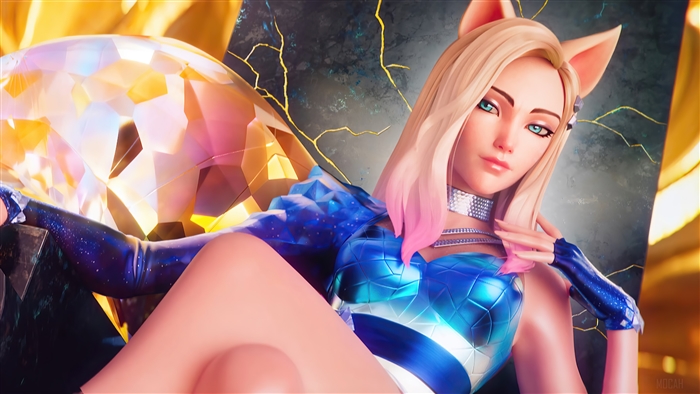 KDA Ahri All Out 4K Vibrant Portrait