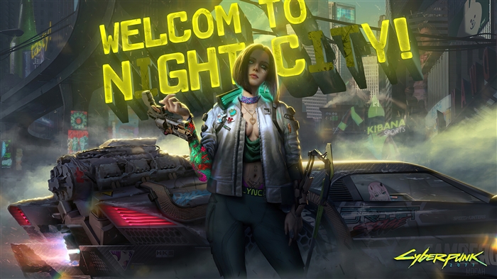 Girl with Mantis Blade from Cyberpunk 2077 4K