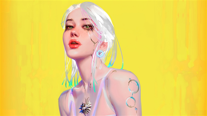 Ciri from Cyberpunk 2077 in Vibrant 4K Art