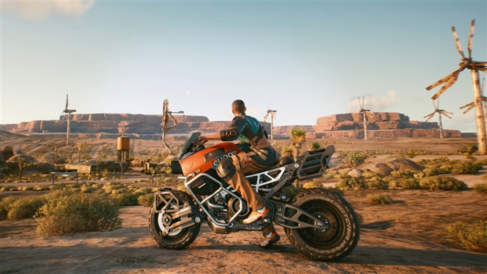 Cyberpunk 2077: Brennan Apollo Motorcycle in Desert
