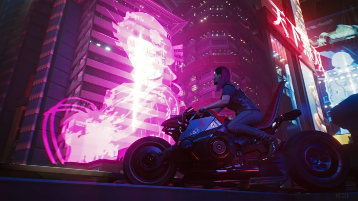 Cyberpunk 2077 Yaiba Kusanagi Motorcycle in City 4K