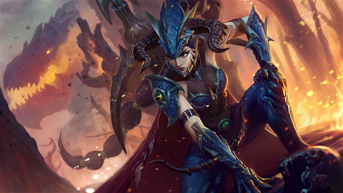 Dragonslayer Vayne from League of Legends Wild Rift Splash Art 4K