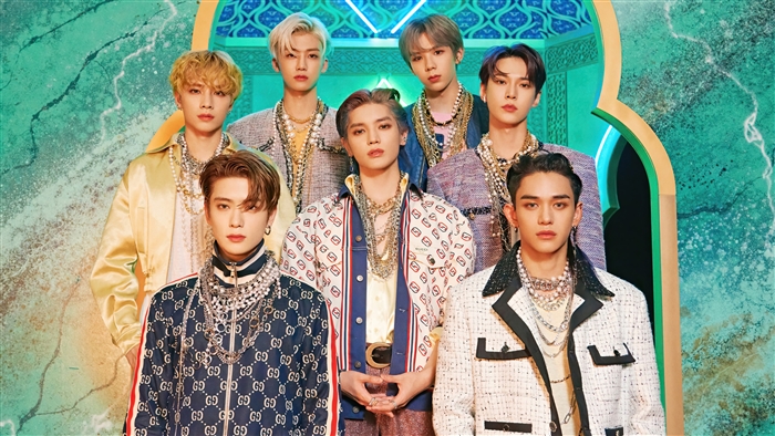 NCT U members in ornate outfits