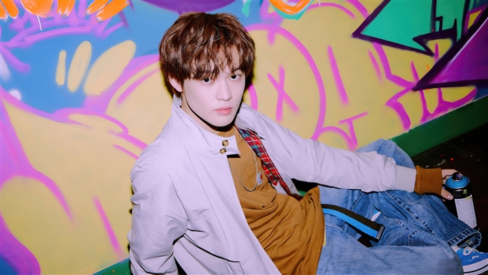 Chenle from NCT Dream with Graffiti