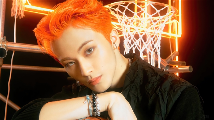 Mark Lee from NCT U with Bright Orange Hair 4K