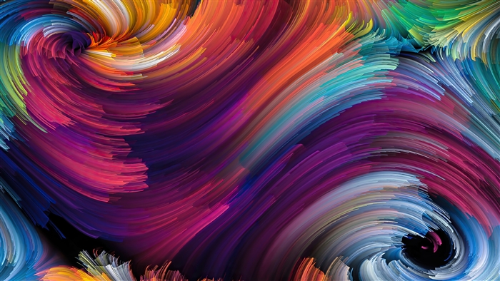 Colorful Abstract Swirl Digital Art 4K