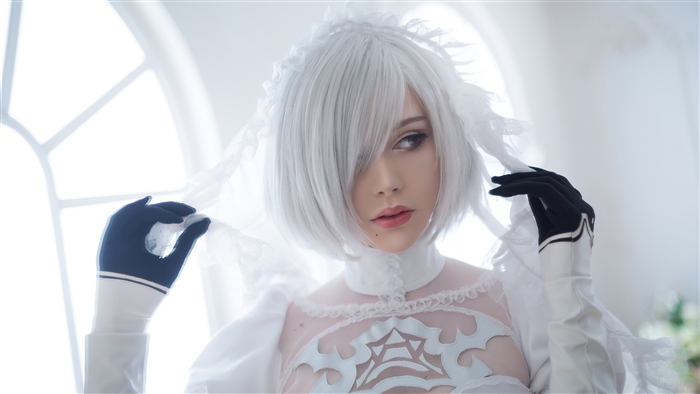 4K YoRHa 2B Cosplay from Nier Automata