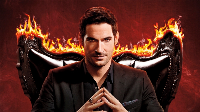 Lucifer Morningstar Sitting on Fiery Throne 4K