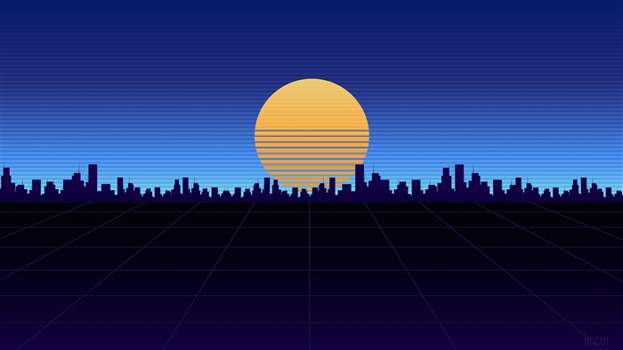 Synthwave City Sunset in 4K