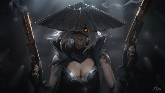 Mysterious Gun-Wielding Fantasy Woman 4K