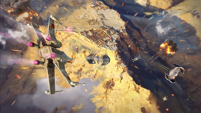 Star Wars X-Wing Starfighter Battle 4K