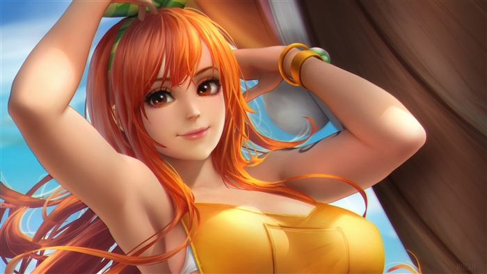 Nami Smiling in Vibrant Summer Colors 4K