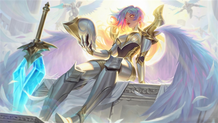 Kayle from League of Legends in Radiant Armor 4K