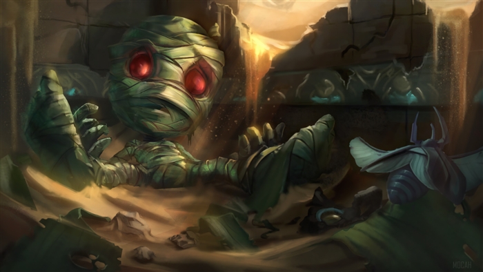 Amumu Resting in Ancient Ruins 4K